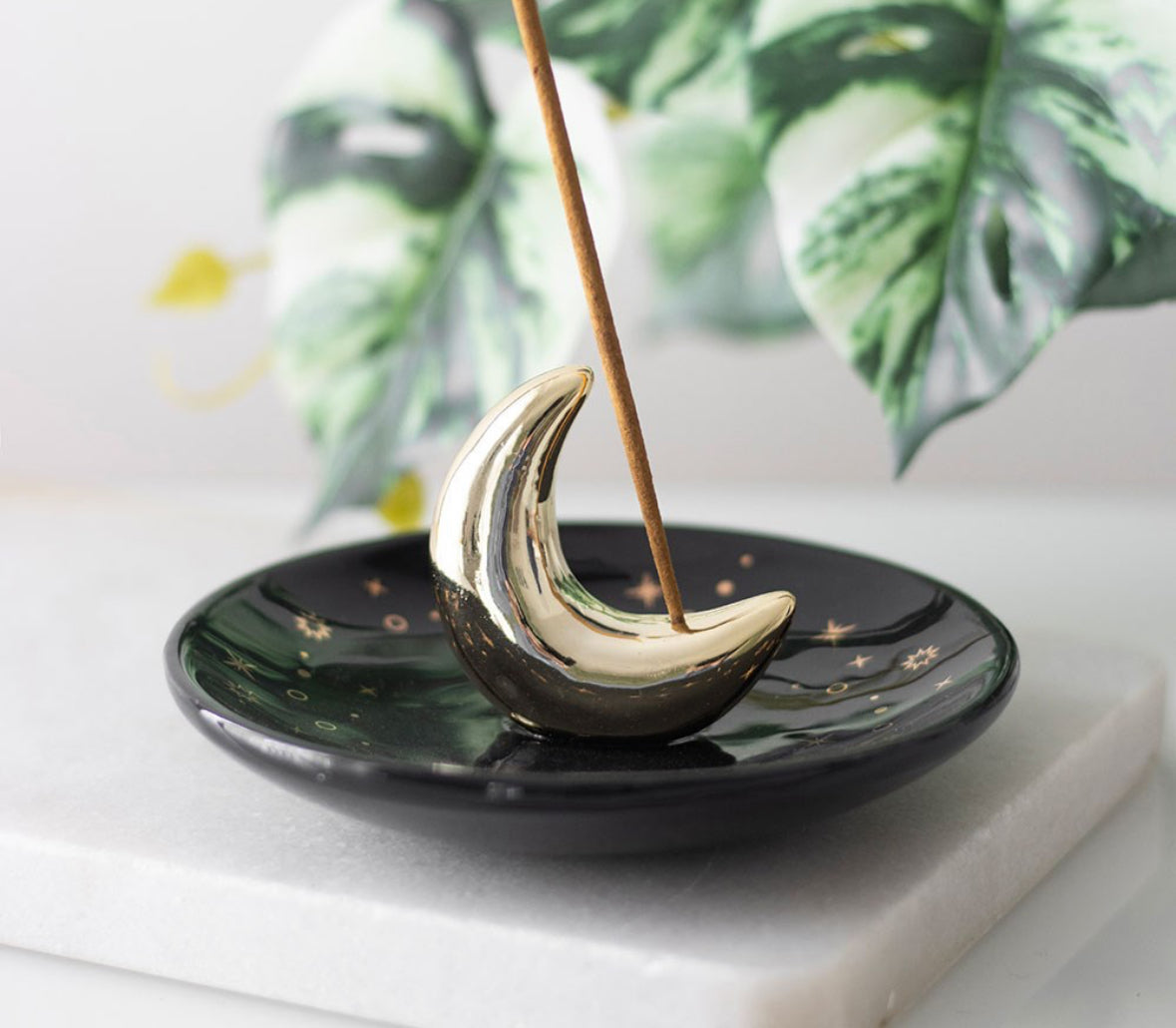Porte encens Croissant de lune